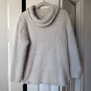 Barefoot Dreams CozyChic Cowl Neck 3/4 sleeve sweater.